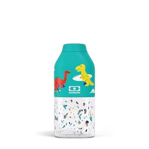 Monbento - Bouteille Eau Réutilisable MB Positive S Rose 330ml - Gourde Enfant Idéale pour École et Pique-Nique Sans BPA — Bleu Dino