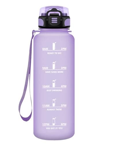 Gourde Enfant 500ml Noire-Rouge, Anti-Fuite et Facile à Nettoyer, Idéale pour l'École, Velo et Voyage — Violet-sh