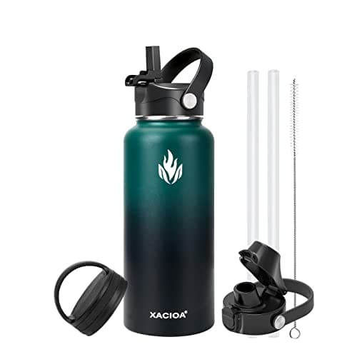 Gourde isotherme XACIOA 1,2L femme voyage anti-fuite chaud et froid — Indigo/Black