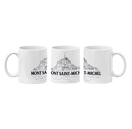 Tasses céramique minimaliste de Mont Saint Michel pour touristes normands