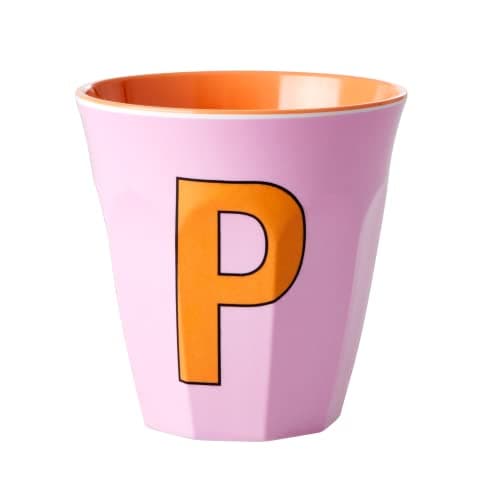 Tasse Melamine Rice DK Medium Rose Clair Lettres Trendy & Durable pour Enfants & Familles | Set de 4 Coloris Rose Clair