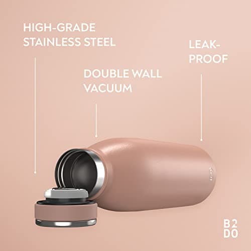 Bouteille isotherme B2DO GH Sable Cubain 500ml | Gourde réutilisable INOX à double paroi sous vide | Isotherme sans BPA