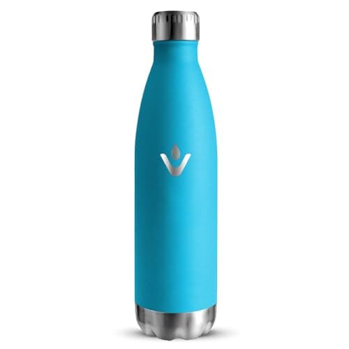 Thermos Gourde Grsta, Gourde Inoxydable 500ml sans BPA, Bouteille Isotherme 24h Froid 12h Chaud pour Enfant et Voyage — Bleu Ciel