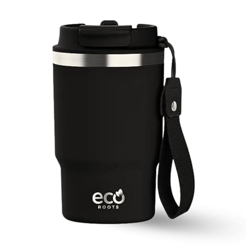 Evergreen ECOROOTS - Tasse Café Isotherme | Couvercle Antifuite | Acier Inoxydable | Sans BPA | Thermo Café Voyage | Tas — Noi Anthracite