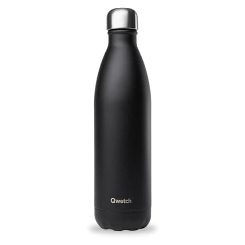 Bouteille Isotherme Inox 500ml - Étanche, Sans BPA & Réutilisable - Gourde pour Sport, Voyage, Bureau et Randonnée — Noir Matt