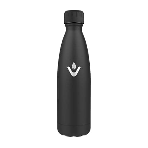 Bouteille Isotherme Inox 500ml pour Sport et Voyage Étanche et Réutilisable, Gourde Métal Woman and Man — Noir