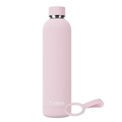 Exllena Gourde Isotherme 1l - Acier Inoxydable sans BPA - Étanche 100% - Idéal pour le Sport et le Voyage - Menthe — Rose