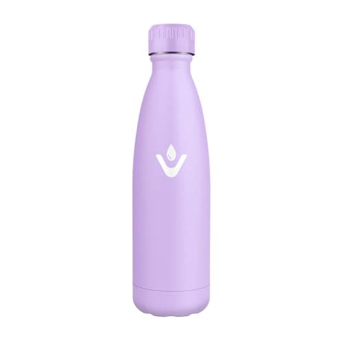 Bouteille Isotherme Inox 500ml pour Sport et Voyage Étanche et Réutilisable, Gourde Métal Woman and Man — Violet Clair