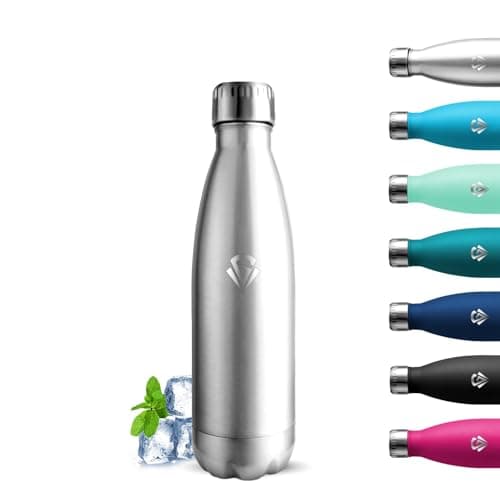 Grsta Gourde Isotherme 500ml 24h Froid & 12h Chaud, Gourde Inox Sans BPA, Facile à Transporter - Bouteille d'eau pour l'
