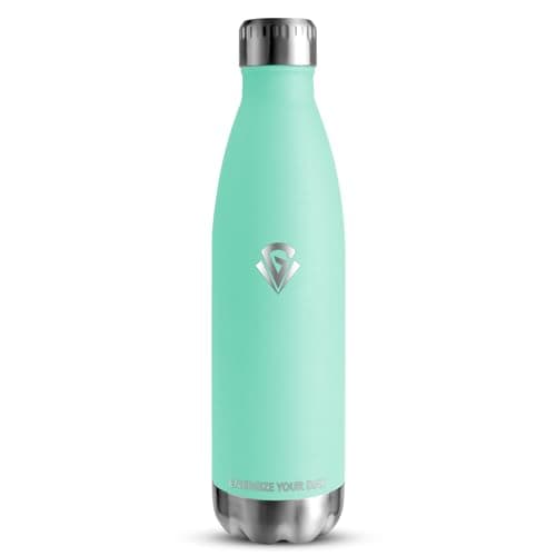 Gourde Isotherme Grsta 500ml pour Enfant et Sport - Bouteille Inox Reutilisable - Bouteille d'Eaupour Sport, École et Gy — Bleu Vert