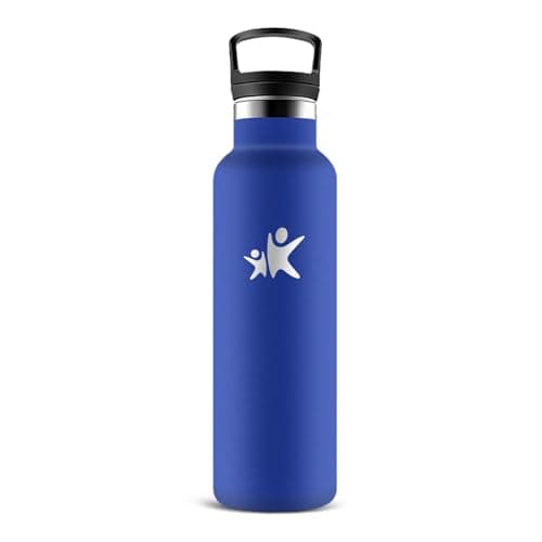 Gourde Inox Isotherme 500ml Anti Fuite 24h Froid & 12h Chaud pour École et Bureau — Bleu Roi