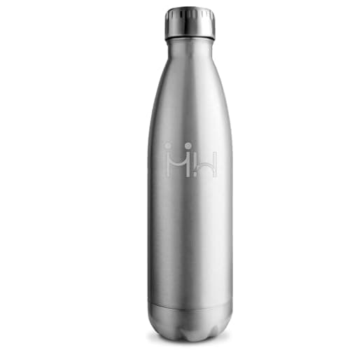 Gourde Isotherme 500ml Sans BPA En Acier Inoxydable, 24h Froid & 12h Chaud, Anti-Fuite pour Voyage, École et Bureau — Acier Inoxydable