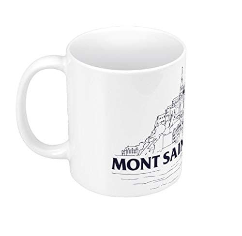 Tasses céramique minimaliste de Mont Saint Michel pour touristes normands