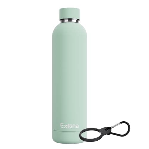 Exllena Gourde Isotherme 1l - Acier Inoxydable sans BPA - Étanche 100% - Idéal pour le Sport et le Voyage - Menthe