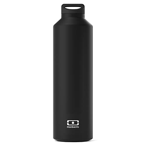 MONBENTO Bouteille Isotherme 12h MB Steel Silver 500ml - Bouteille Inox Sans BPA - Parfaite pour Eau, Thé, Café — Onyx