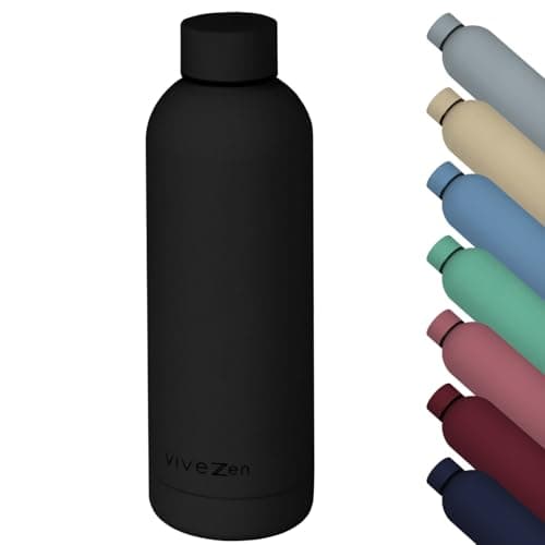 Vivezen - Bouteille isotherme 500ml réutilisable chaud ou froid - Multiple coloris — Noir