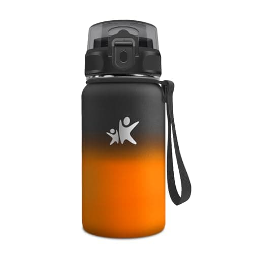 Gourde Isotherme KollyKolla 500ml pour Enfant | Étanche, Reutilisable sans BPA, pour l'école et le Bureau | Fitness — 500ml丨noir + Bordeaux