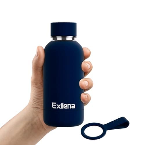 Exllena Gourde Isotherme 1l - Acier Inoxydable sans BPA - Étanche 100% - Idéal pour le Sport et le Voyage - Menthe — Noir Foncé