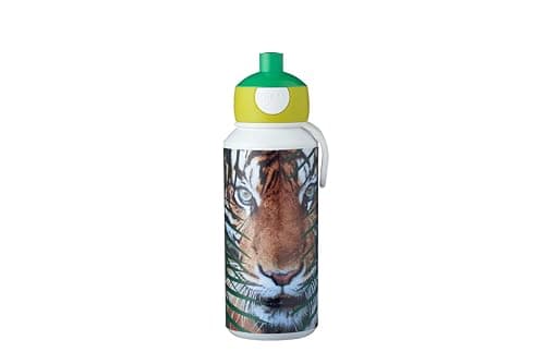Gourde Pop-up Mepal Campus Enfant École Étanche Réutilisable Sans BPA Lavable Lave-Vaisselle 400ml Pink — Animal Planet Tigre