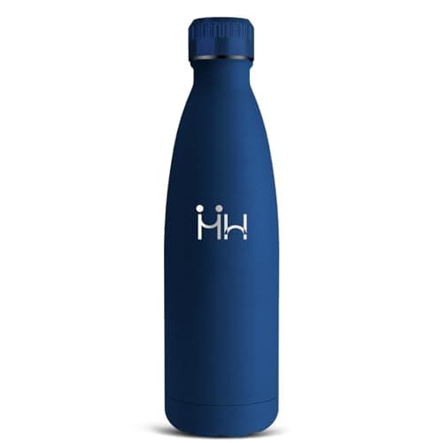 Gourde Isotherme Inox 500ml Anti Fuite pour École et Voyage — Bleu Foncé