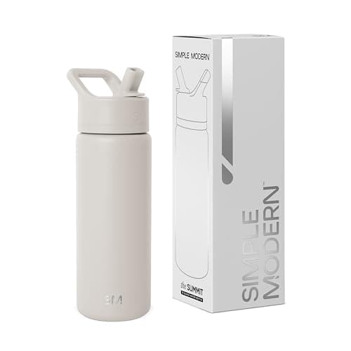 Gourde isotherme enfant Simple Modern | Aluminium inoxydable | Activité outdoor | Évapore lent | 530ml | Birch Almond