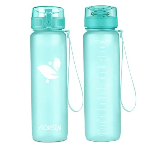 AORIN Gourde Sport BPA-Free & Anti-Fuite 1L pour Adults et Enfants Durant le Sport et les Activités Exteries — Menthe