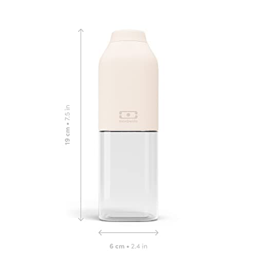 Monbento Bouteille d'Eau MB Positive M Natural Cream 500ml Hermétique pour Bureau Sport Pique-Nique Sans BPA Zéro Déchet
