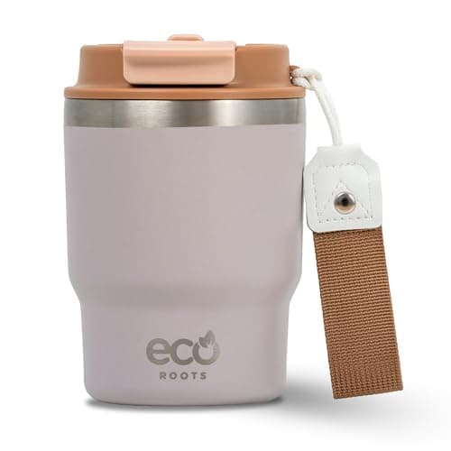 Evergreen ECOROOTS - Tasse Café Isotherme | Couvercle Antifuite | Acier Inoxydable | Sans BPA | Thermo Café Voyage | Tas — Lilas, Bleu Lavande