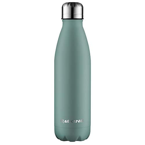 CMXING Thermosgourde Bouteille d'eau en Acier Inoxydable Double Paroi 500ml & 750ml - Isolation Thermique Réutilisable s — Lac Vert