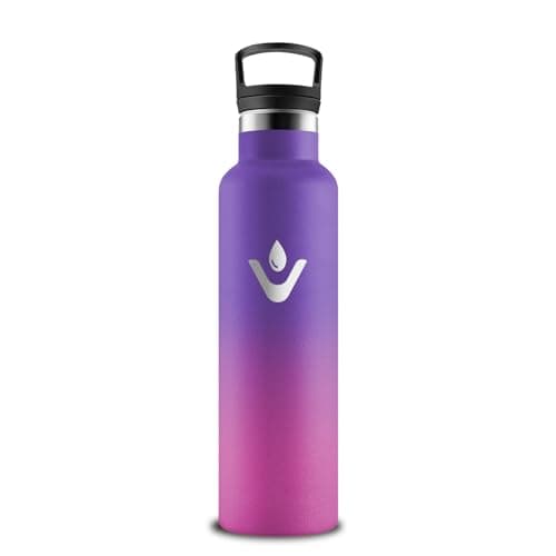 Gourde Isotherme Grsta 500ml pour Sport et Randonnée Avec Paille Anti-Fuite — Lila-rosa