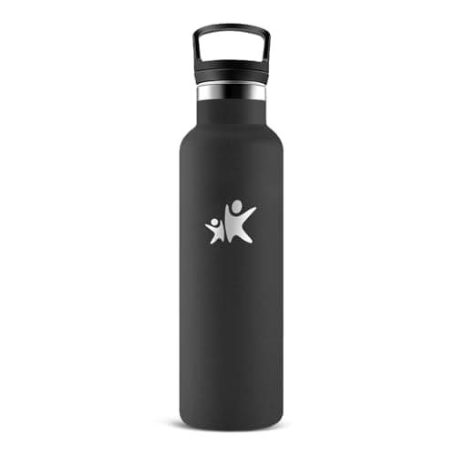 Gourde Inox Isotherme 500ml Anti Fuite 24h Froid & 12h Chaud pour École et Bureau — Noir
