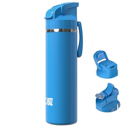 OISIZ Gourde Isotherme 720ml/24oz 2 en 1 avec couvercle à paille, Verrouillage de sécurité en un clic, 100% étanche cons — Ocean