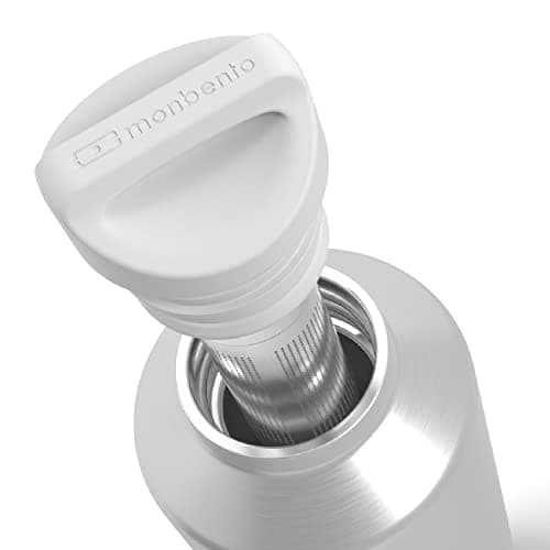 MONBENTO Bouteille Isotherme 12h MB Steel Silver 500ml - Bouteille Inox Sans BPA - Parfaite pour Eau, Thé, Café