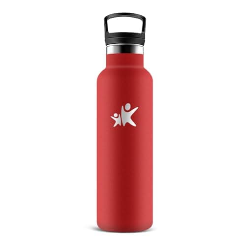 Gourde Inox Isotherme 500ml Anti Fuite 24h Froid & 12h Chaud pour École et Bureau — Rouge