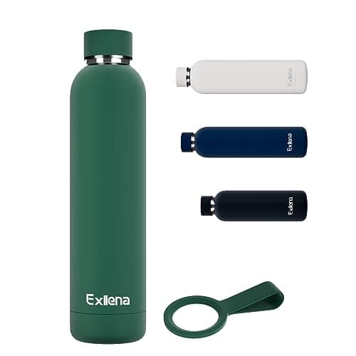Exllena Gourde Isotherme 1l - Acier Inoxydable sans BPA - Étanche 100% - Idéal pour le Sport et le Voyage - Menthe — Vert Émeraude