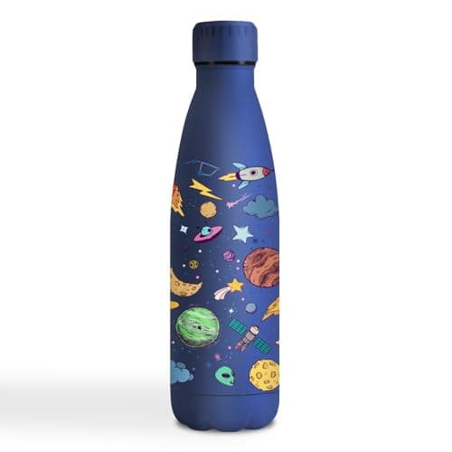 Gourde Inoxydable KollyKolla Isotherme 500ml Impression 3D Sans BPA Reutilisable Enfant Adulte Sport Bureau — 500ml Univers