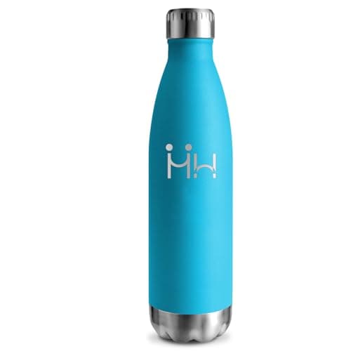 Gourde Isotherme 500ml Sans BPA En Acier Inoxydable, 24h Froid & 12h Chaud, Anti-Fuite pour Voyage, École et Bureau — Bleu Ciel