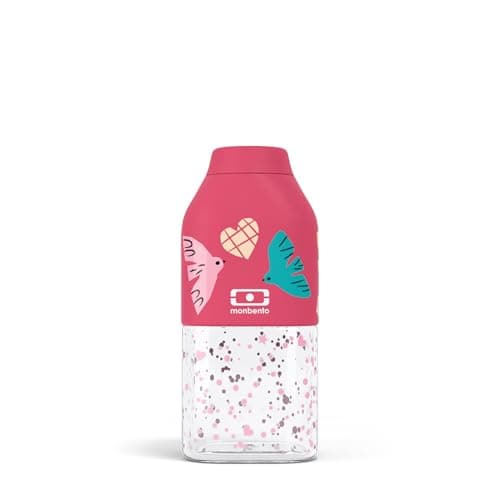 Monbento - Bouteille Eau Réutilisable MB Positive S Rose 330ml - Gourde Enfant Idéale pour École et Pique-Nique Sans BPA — Rose Birds