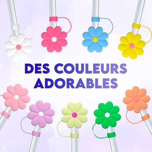 Mont-Clair 9 Embouts en Silicone pour Pailles + Bouchon Paille Compatible avec les Tumblers et Bouteilles d'Eau - Access