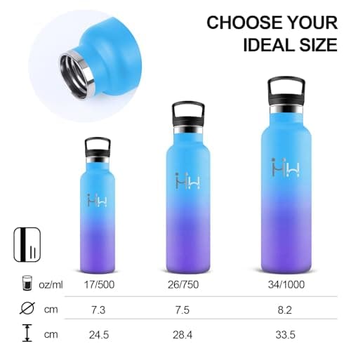 Bouteille Isotherme Inoxydable 500ml pour Voyage et Camping avec Filtrage