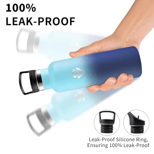 Gourde isotherme sport 500ml anti-fuite double isolation bouteille inoxydable randonnée voyage camping