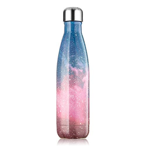Gourde Inoxydable Isotherme Réutilisable 500ml Fleurs Rouge — Galaxie Rose