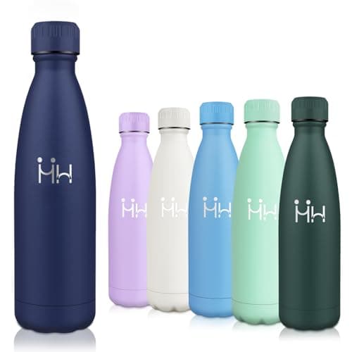 Gourde Isotherme Motswedi 500ml, 24h Froid & 12h Chaud, Gourde Enfant Anti-Fuite sans BPA, Bouteille Inox pour Sport, Fi — Bleu Foncé-750ml