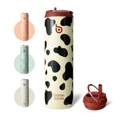 Bouteille d'eau isotherme en acier inoxydable pour sport et voyage - Rose clair, 710 ml,anti-fuite, sans BPA — Acier Inoxydable