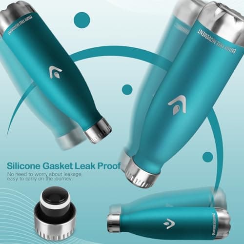 Vikaster Gourde isotherme 500ml, Sans-BPA & étanche, parfaite pour sport, gym et extérieur