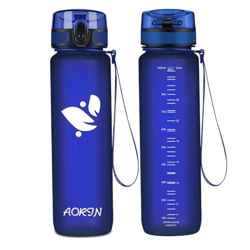 AORIN Gourde Sport BPA-Free & Anti-Fuite 1L pour Adults et Enfants Durant le Sport et les Activités Exteries — Bleu de Méthyle