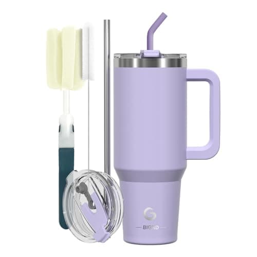 BIGRD Gourde Isotherme 1.2L (1180ml) Acier Inoxydable 304 Double Isolation Vide 100% Étanche pour Sport Randonnée Voyage — Pourpre