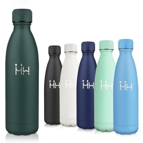 Gourde Isotherme Motswedi 500ml, 24h Froid & 12h Chaud, Gourde Enfant Anti-Fuite sans BPA, Bouteille Inox pour Sport, Fi — Vert Armée-1000ml