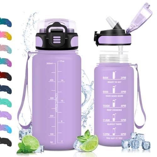 Vikaster Gourdes Sport Étanche & Réutilisable, Convient pour la Gym, Bouteille Ouvrir en Un Clic