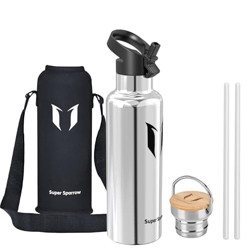 Super Sparrow Gourde Isotherme - Bouteille Étanche Sport 350ml/500ml/620ml/750ml/1L - INOX Bouche Standard - Sans BPA -